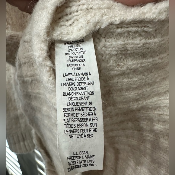LL Bean Fisherman Knit Cardigan Sweater Size Medium - Picture 6 of 9